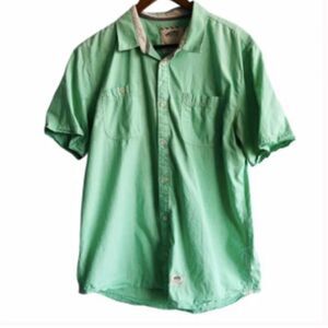 Men's Vans Mint Green Short Sleeve Button Down